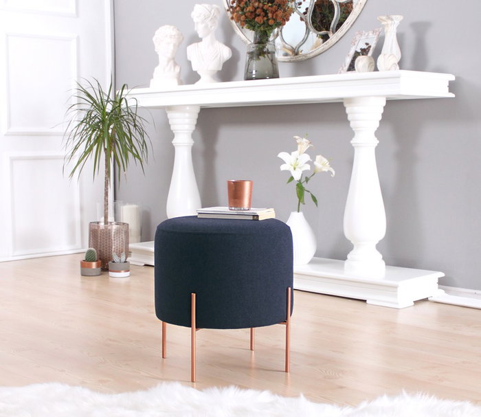 Atelier Del Sofa Puf Azul Marino Copper 50 - Navy Blue Atelier Del Sofa Puf Azul Marino Copper 50 - Navy Blue